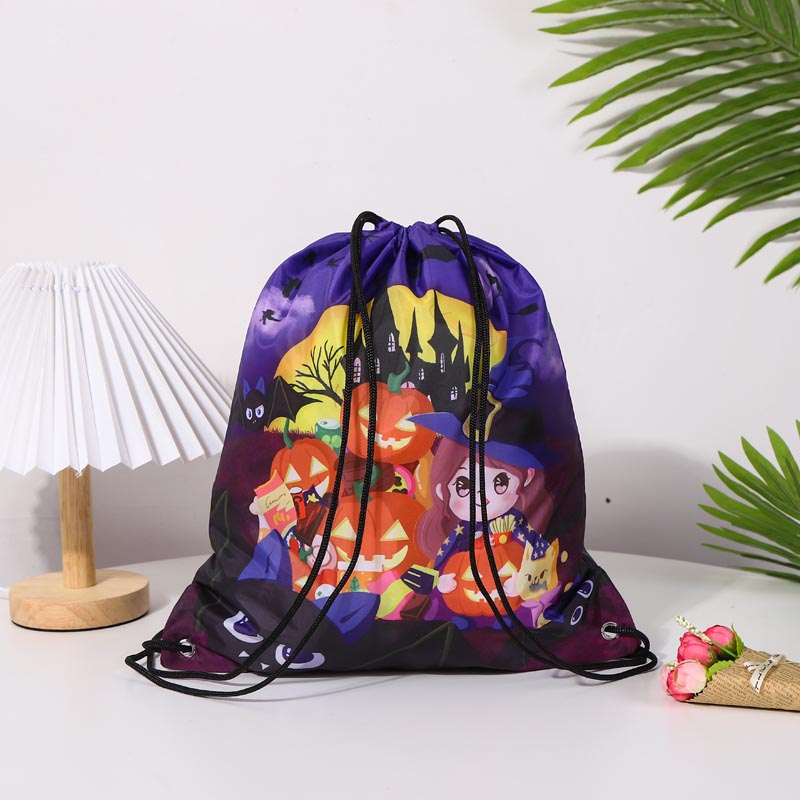 Borsa con coulisse in poliestere 210D con stampa completa