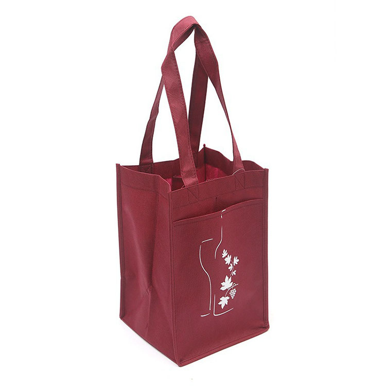 Borsa per vino in tessuto non tessuto da 4 bottiglie