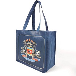 Borsa blu coperta non tessuta
