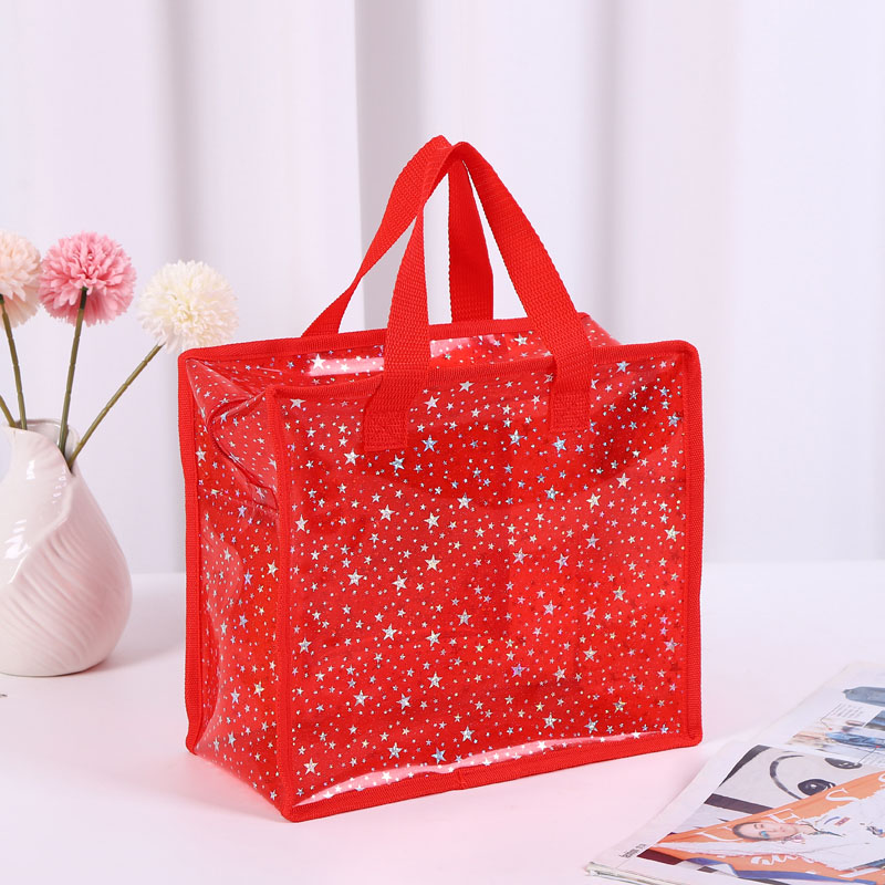 Borsa tote con cerniera in pvc colorato
