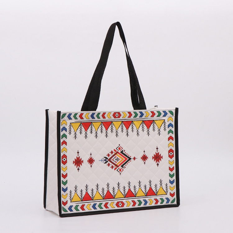 Borsa laminata in tessuto non tessuto con stampa a colori