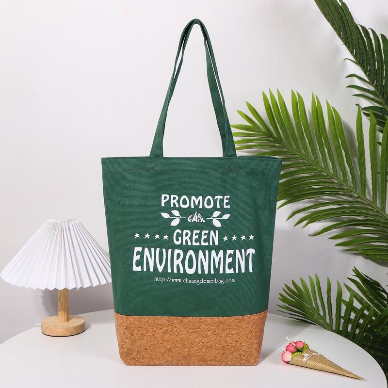 Borsa a mano tote in tela di cotone