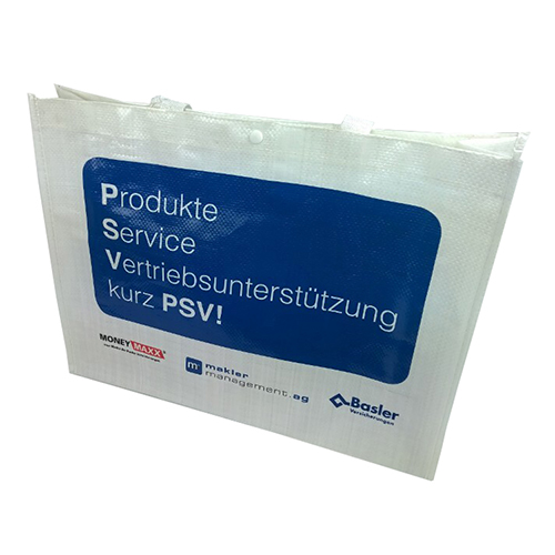 Borsa laminata in tessuto di design pp