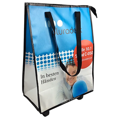 Borsa pieghevole con ruote per carrello della spesa