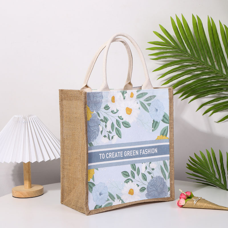 Borsa tote in tela di iuta