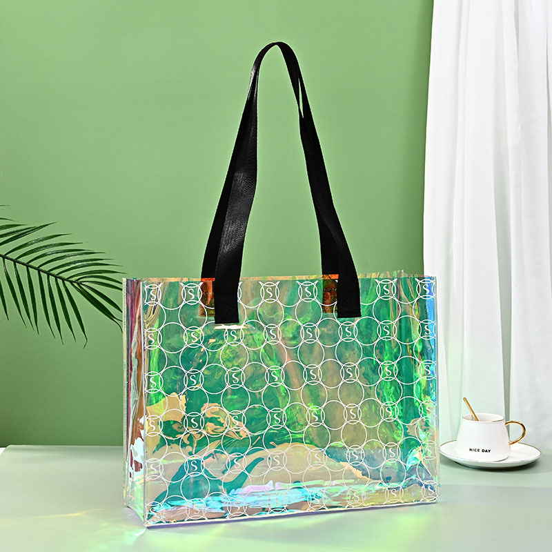 Borsa tote in pvc laserato