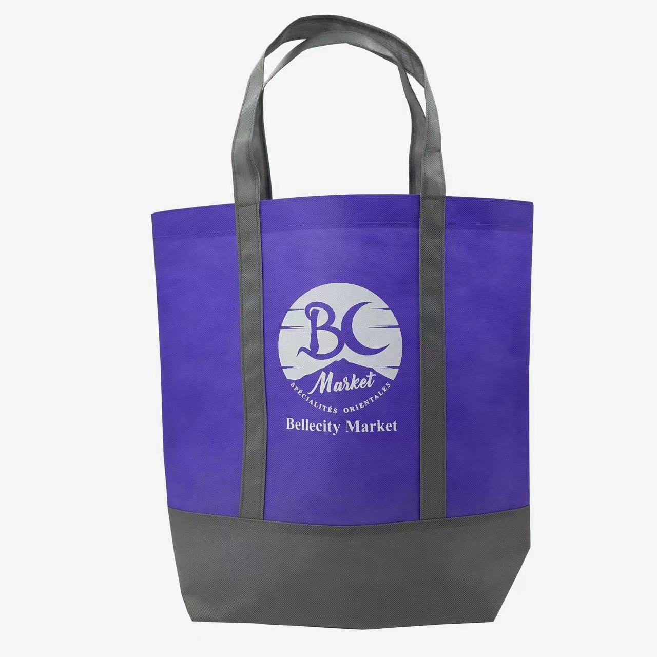 Borsa shopping in tessuto non tessuto con combinazione di colori multipli