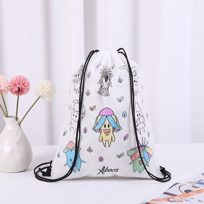 Borsa con coulisse per zaino per bambini in tessuto non tessuto
