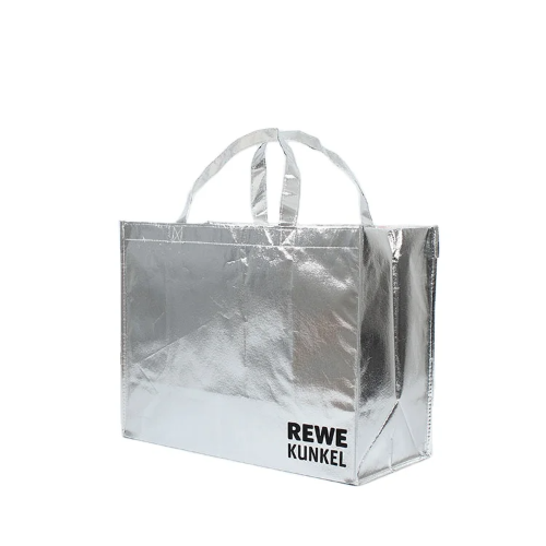 Borsa coperta in argento non tessuto