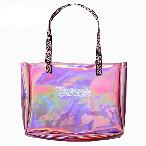 Borsa tote in PVC trasparente personalizzata