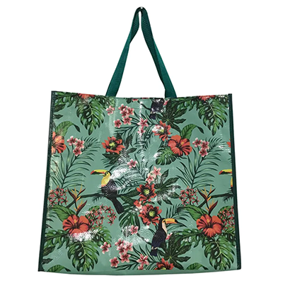 Borsa tote laminata in tessuto PP