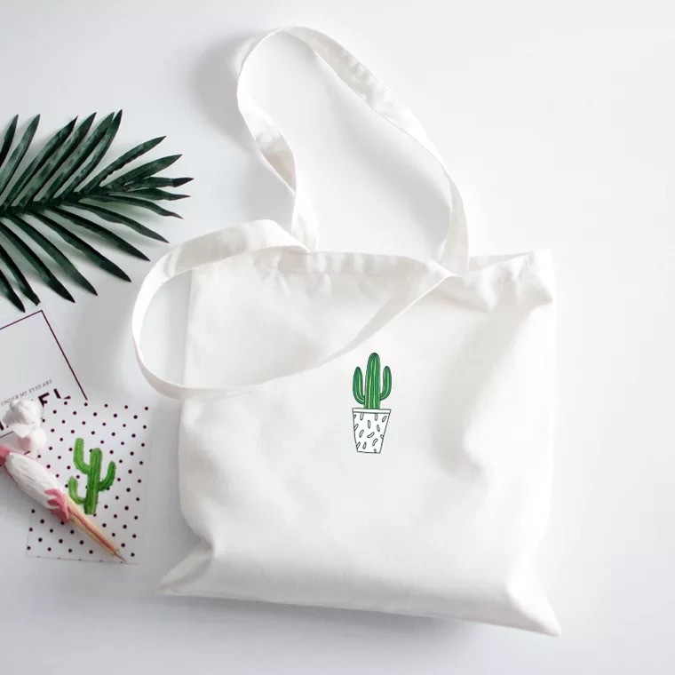 Borsa tote in tela di cotone per la spesa