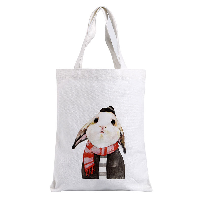Borsa tote in tela semplice riciclata