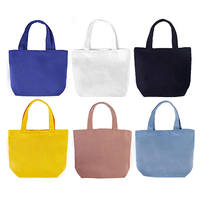 Piccola borsa per tela di tela 9x8x4 pollici sacca per la spesa in cotone riutilizzabile biga mini borse da regalo Grocey