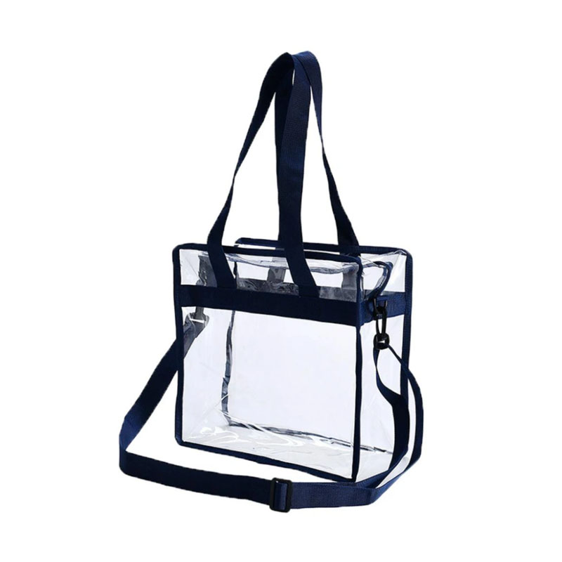Borsa a tracolla con cerniera in PVC trasparente