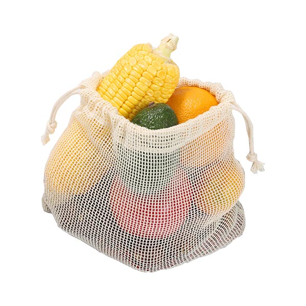 Borsa con coulisse in rete vegetale